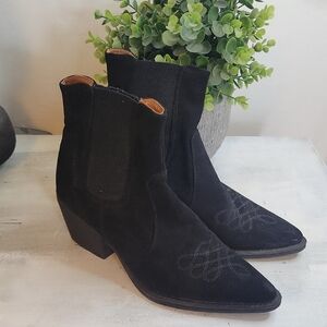 Black Suede Ankle Boots SZ 8